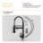 Bothwa Home CUPC Certified 19" Single Handle Kitchen Faucet (Matt Black Finish)-120925529