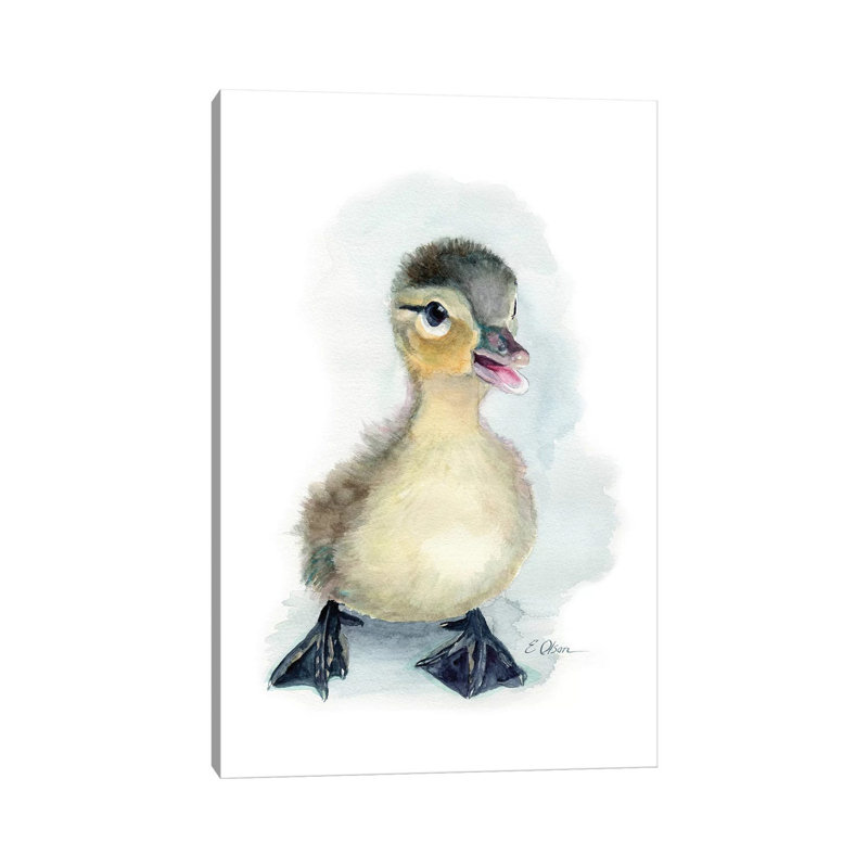 «Baby Duckling», reproduction d'art, Pas de tapis, Toile tendue, H 12 po x l 8 po x P 0,75 po