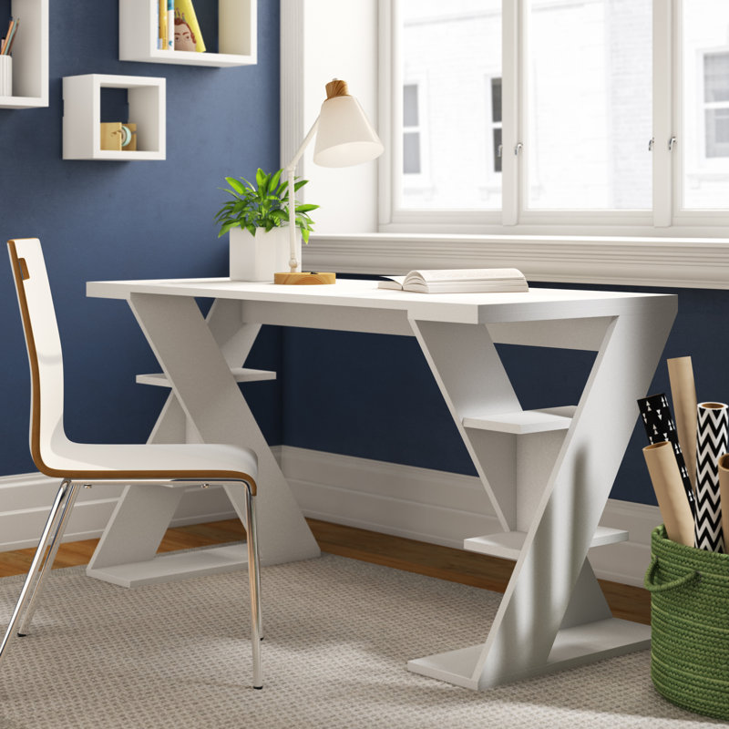 Roma Writing Desk, White