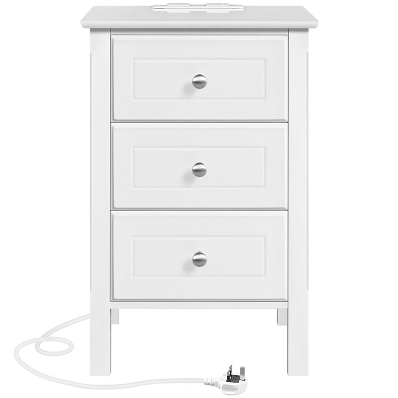 Stanislav 3 Drawer Bedside Table