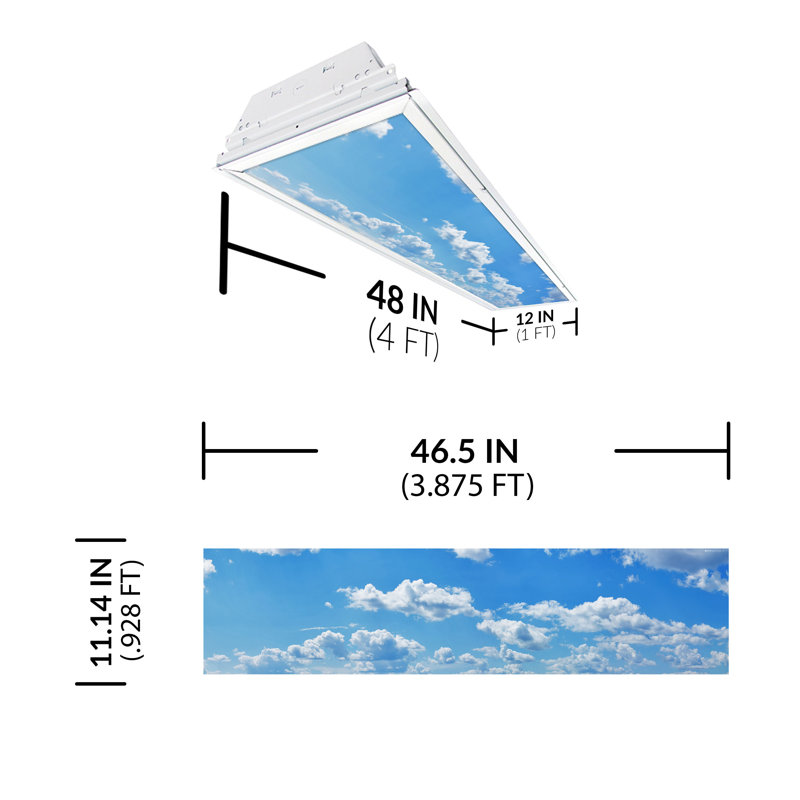 Cloud Rectangle Fixture Component Ceiling Light