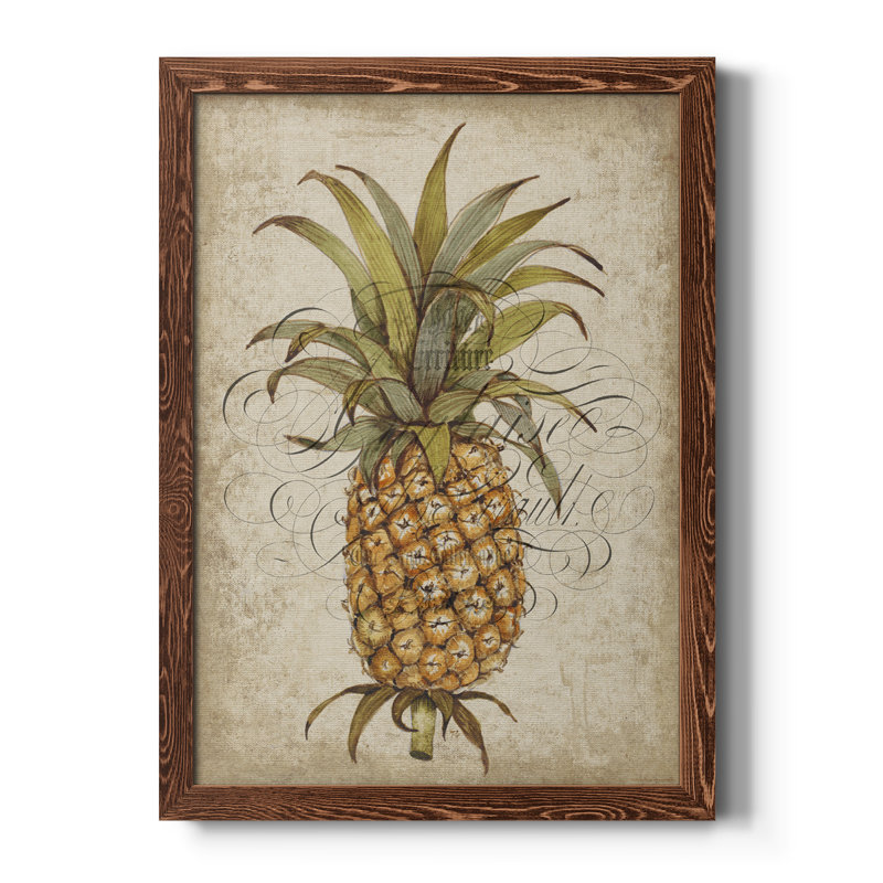 " Pineapple Study II ", Maple Framed Canvas, 17" H x 20" W x 1" D