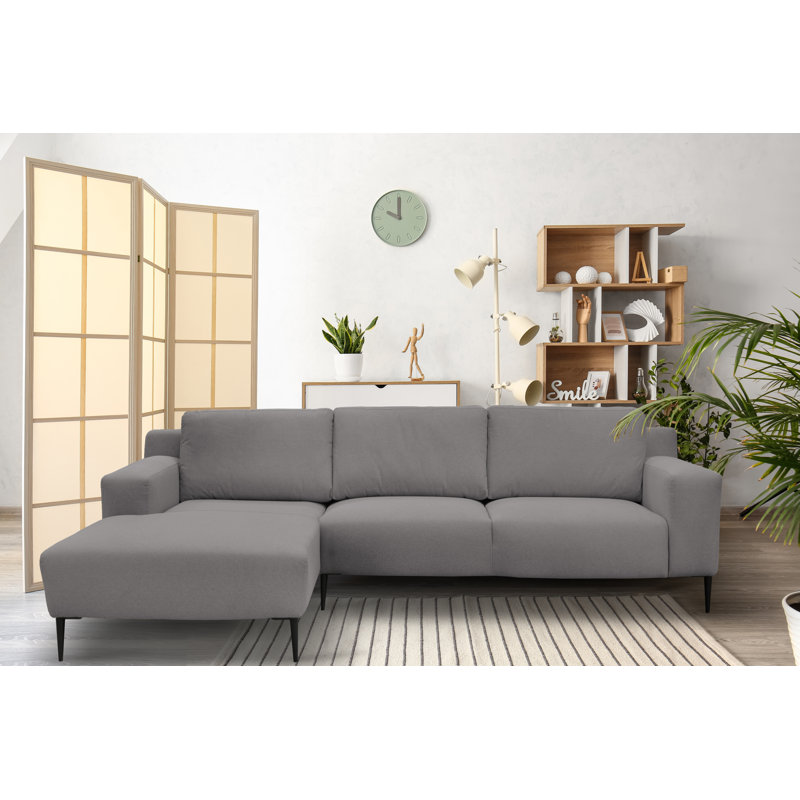 Allynn 3 Seater Corner Sofa , Right facing, Grey