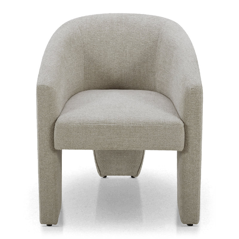 Chaise Danford en osier Capri, Gris