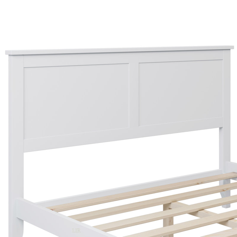 Grand lit plateforme Modern, Lit double, Blanc