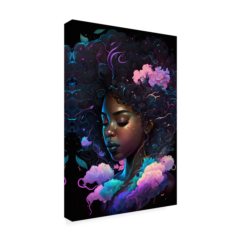 Art mural sur toile tendue - «Black histoire 7» de Wumples, décoration murale pour le salon, la chambre à coucher ou le bureau - 30 x 47