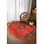 Tapis oriental rouge en polyester imprimé à la machine Susan-252030515