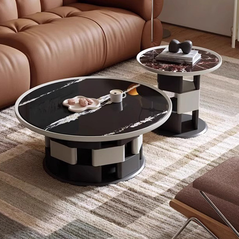 Ensemble de tables basses modernes avec plateau micro-cristallin