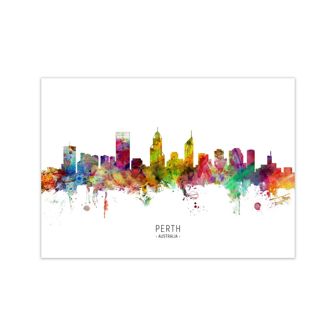 Perth Australia Skyline by Michael Tompsett - Print