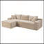 Canapé d'angle modulaire Cloud de 106,3 pouces avec méridienne en L et assise profonde. Aucun assemblage requis.-1940349735