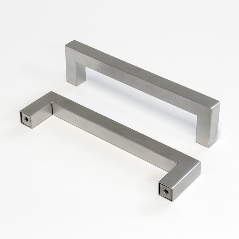 Brushed Stainless Steel Modern Industrial Bar Pull