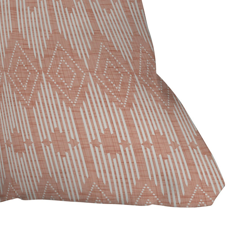 Coussin décoratif heather dutton west, Rosé / Blanc, 16 po x 1 po