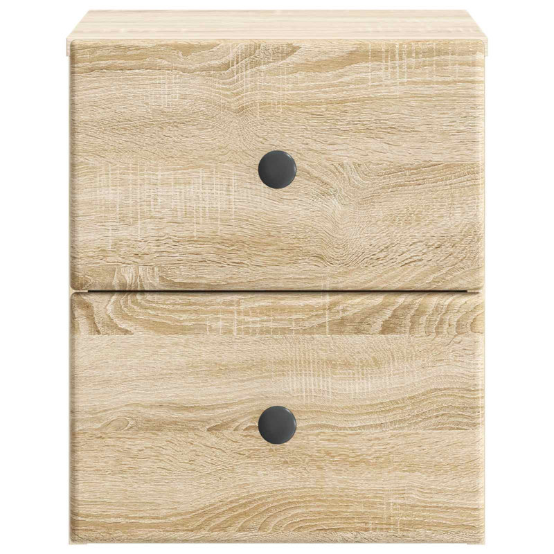 34.5cm W Manufactured Wood Bedside Table, Sonoma Oak