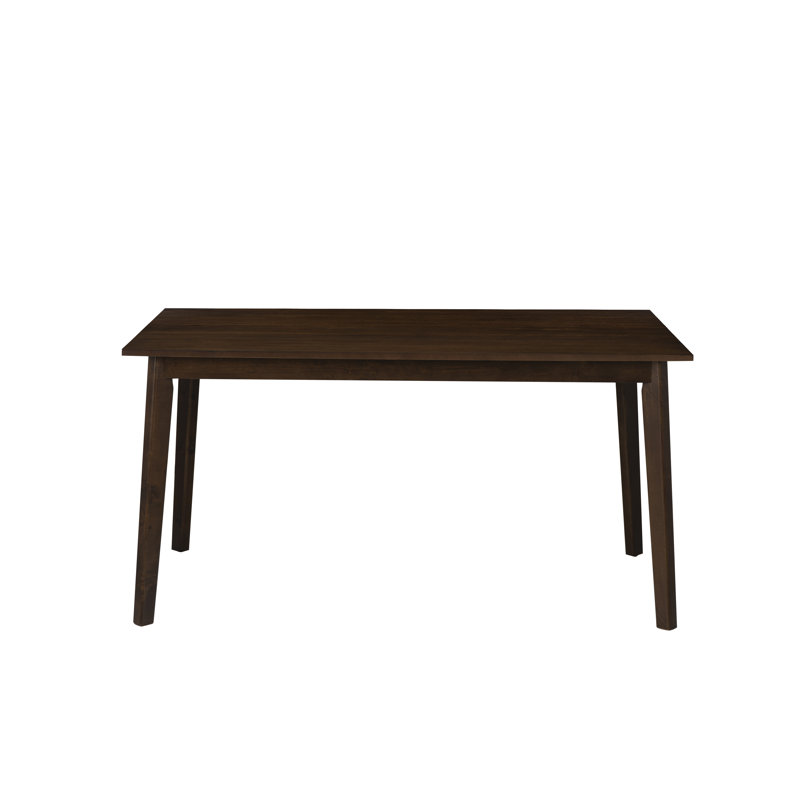 Eickhoff 6-Person Rectangular Solid Wood Dining Table, Brown