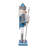 Kurt Adler Wooden Nutcracker, Blue & Platinum, 15in