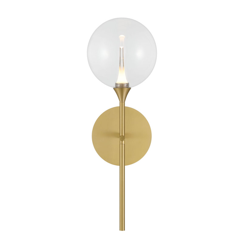 Iissa, Wall Sconce, 19",, Clear, Gold