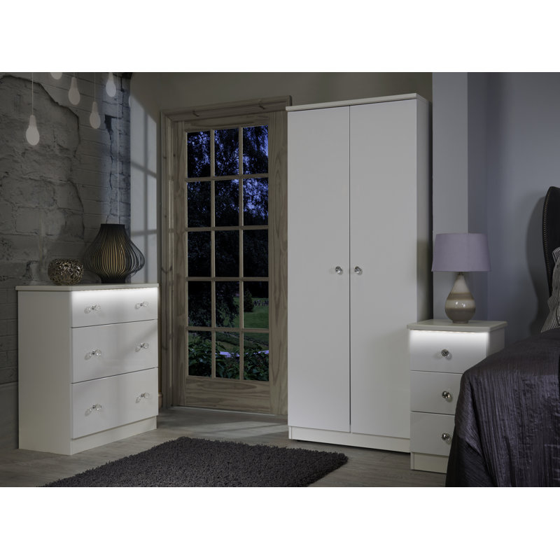 Fully Assembled Bonaccord 6 Drawer Chest, White Gloss