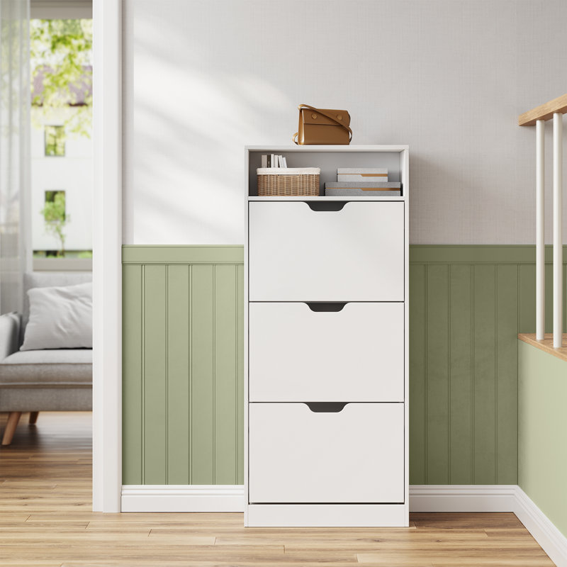 Armoire de rangement pour chaussures 3 tiroirs 18 paires Harraj