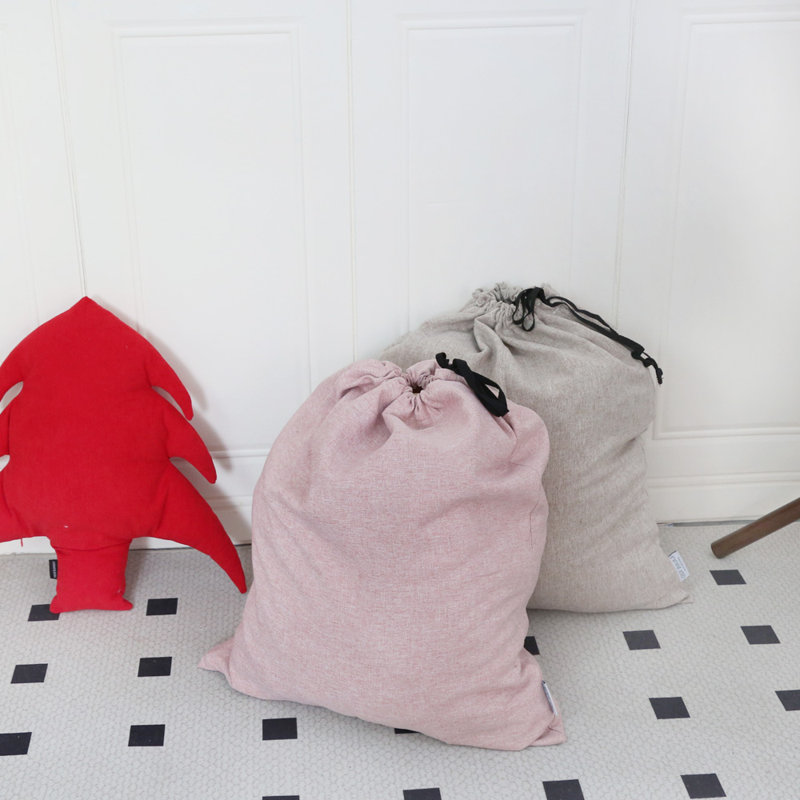 Portokalle Linen Blend Wash Bag, Pink