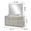 Modern Style 6- Drawer Dresser Made With Wood In Grey (Dresser)