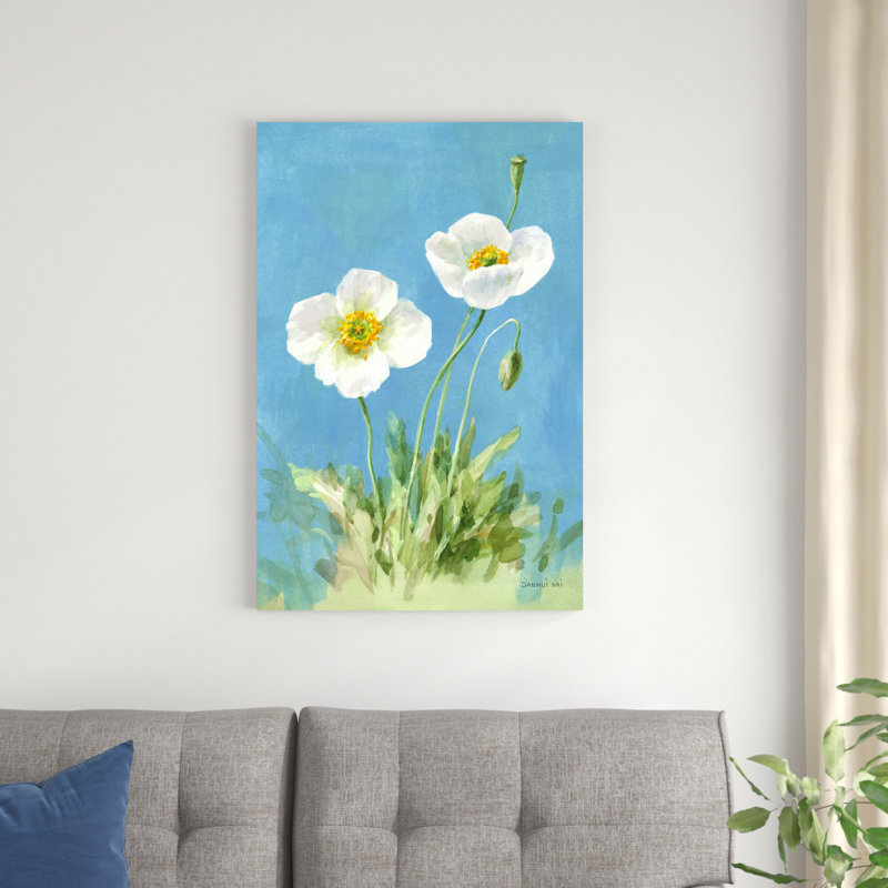 Coquelicots blancs I No Butterfly, H 36 po x l 24 po