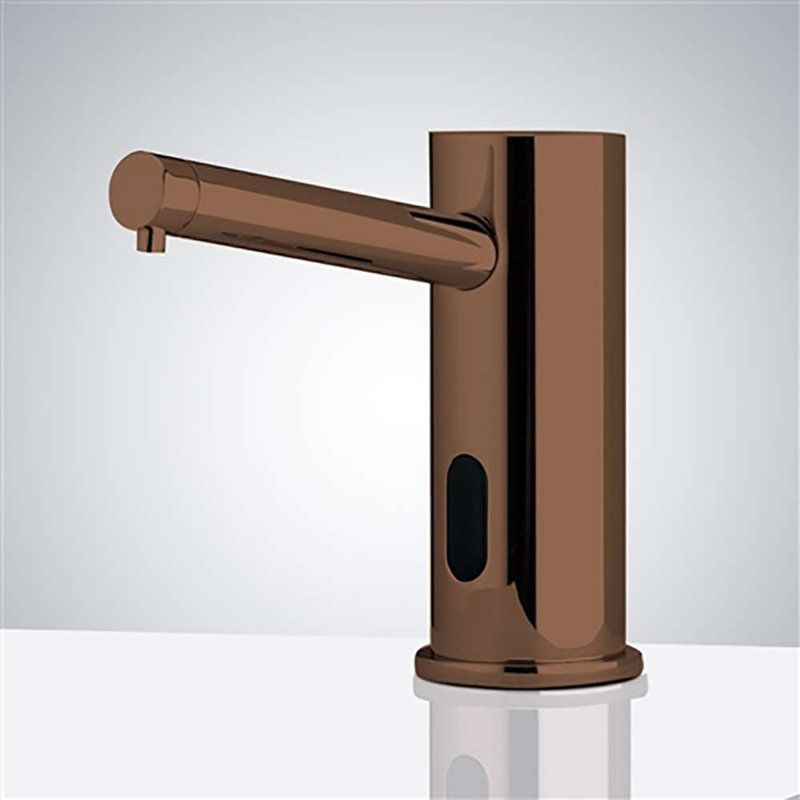 Distributeur de savon sans fil câblé Bathselect - Finition bronze huilé automatique