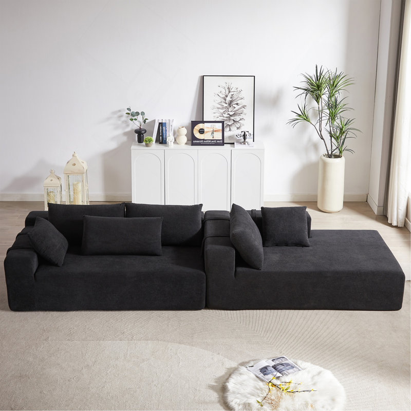 Ensemble de canapé modulaire rembourré Modern Chenille