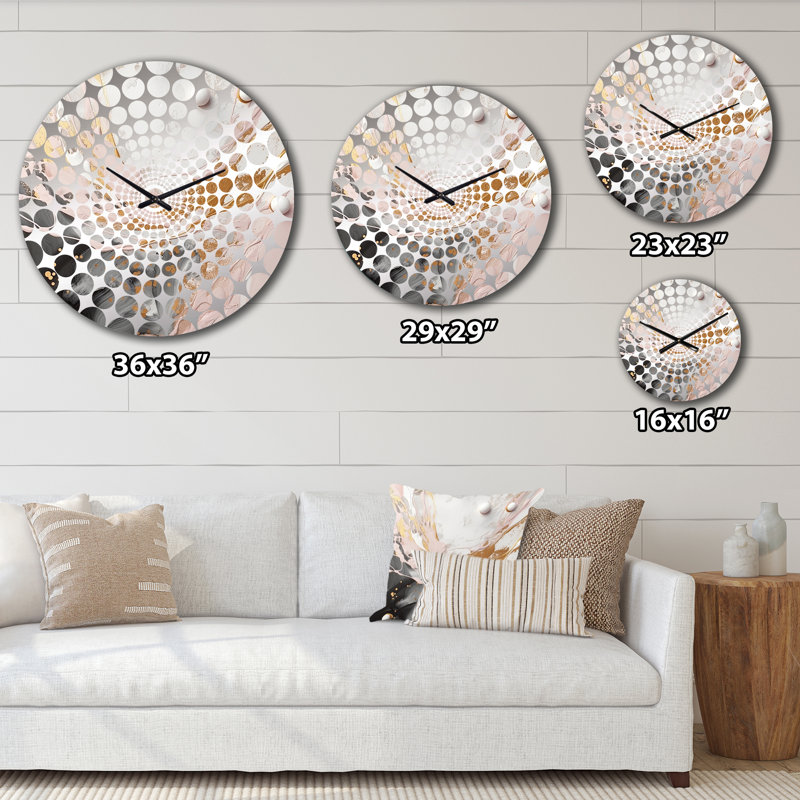 Baljit - Abstract Marble Wall Clock, Medium