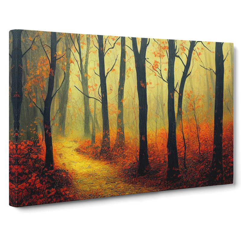 Traditional Autumn Forest - Wrapped Canvas, 50cm H x 76cm W x 3cm D