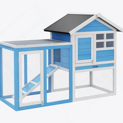 Versatile Rabbit Hutch With Weather-Resistant Roof And User-Friendly Design