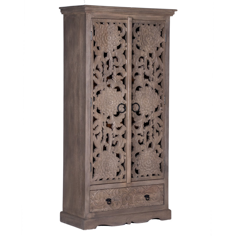 Bungalow Rose Replogle Solid Wood Armoire & Reviews | Wayfair