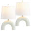 Lampe de table DEL en céramique 17,75 po Zadie-1935019223