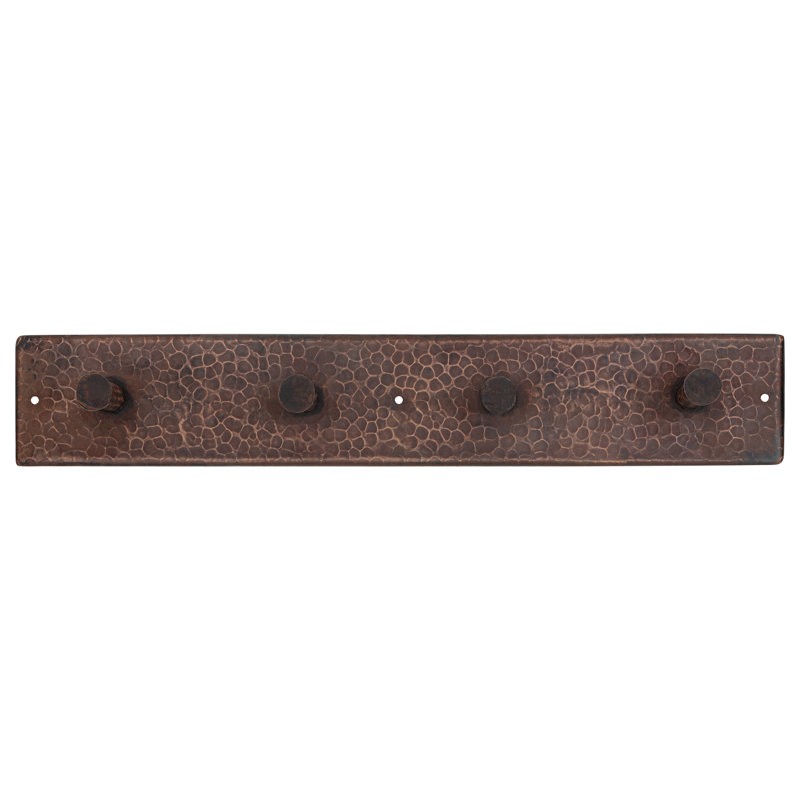 Hammered Copper Quadruple Robe/Towel Hook
