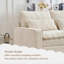 Canapé modulaire profond de 99 po en forme de nuage, canapé modulaire confortable en forme de L en chenille pour salon, canapé rembourré à 4 places avec repose-pieds mobile-798449715