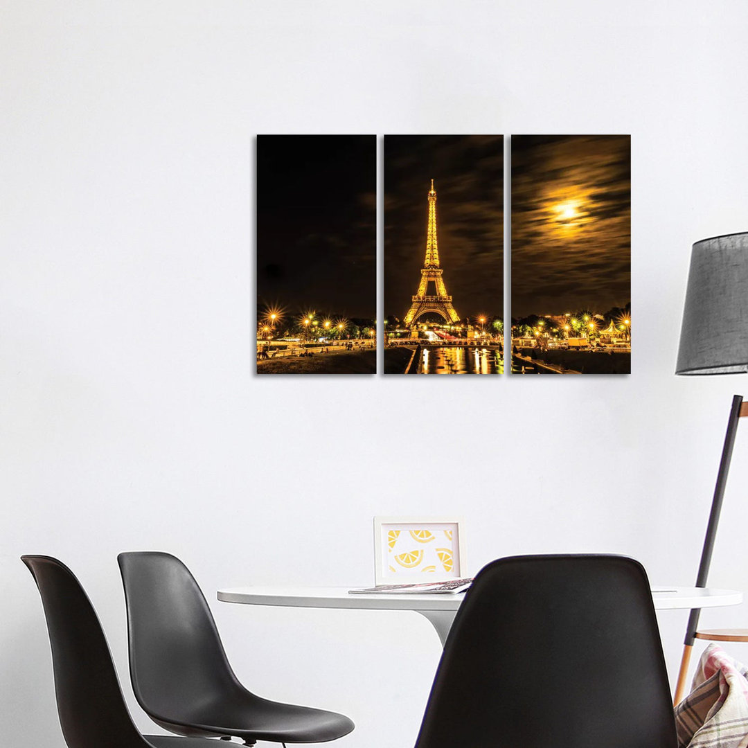 Mondlicht über Paris von Anders Jorulf - Ohne Rahmen Galerie-umwickelte Leinwand Giclée auf Leinwand