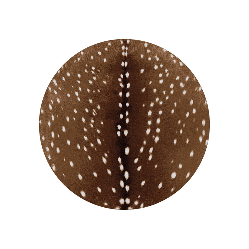 Gavyn Animal Print Indoor Rug, Round 8'