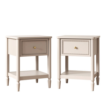 17.7''w 1-drawer Nightstand Set Of 2