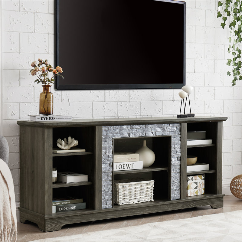 Meuble télé avec meuble télé Mantel Stone, Gris
