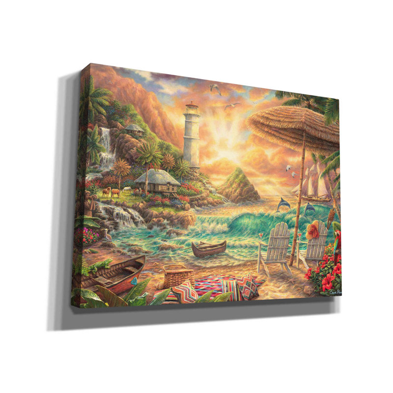 «Love The Beach On Canvas» par Chuck Pinson, H 12 po x l 16 po x P 0,75 po