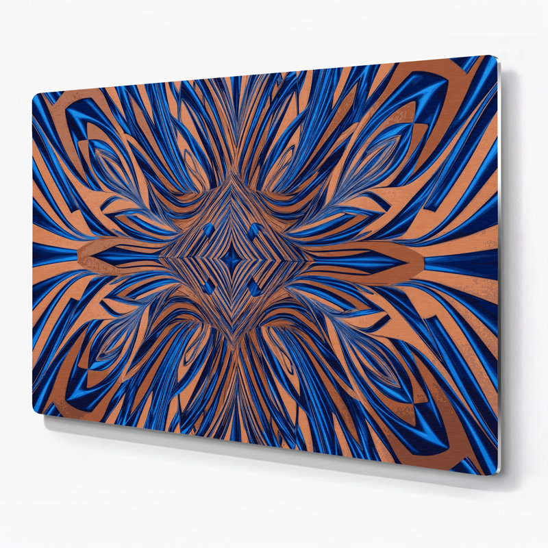 Op Art 62 Brown Metal Wall Art, 144" H x 216" W x 0.05" D