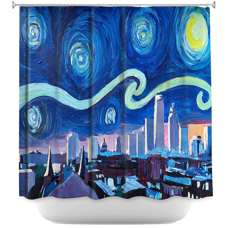 Rideau de douche simple starry night boston