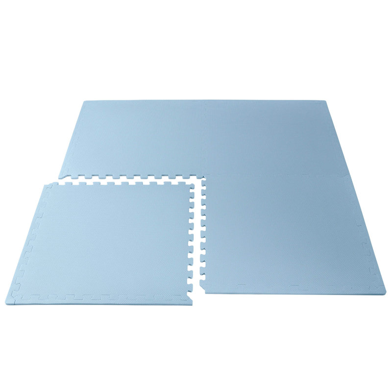 Carreau de sol en mousse polyvalente 3/8 po d'épaisseur 24 pieds carrés (6 carreaux), Bleu ciel