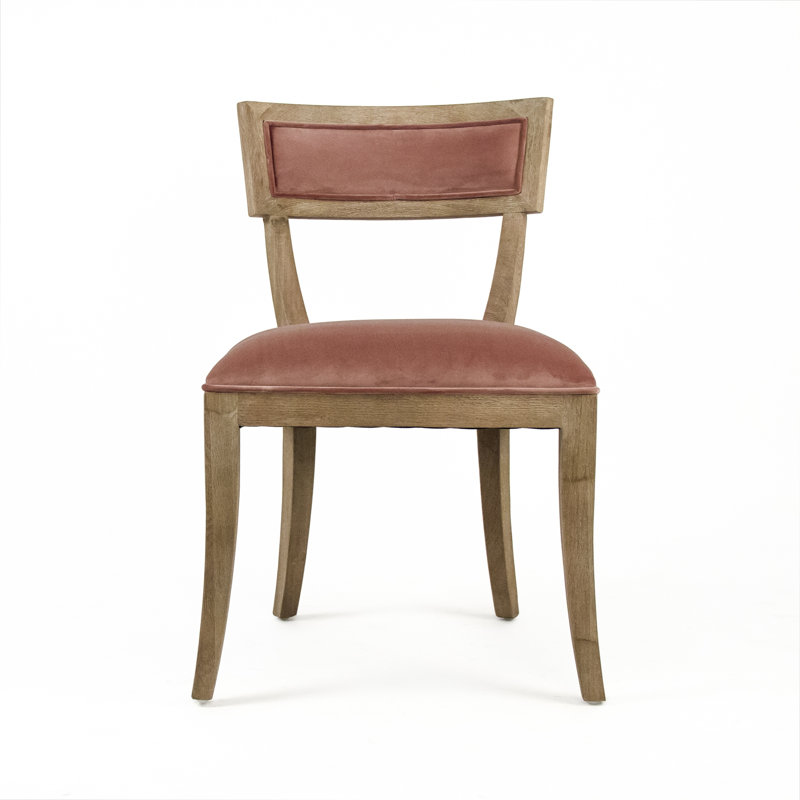 Gambrell 19'' H Velvet Upholstered Side Chair, Rose Velvet