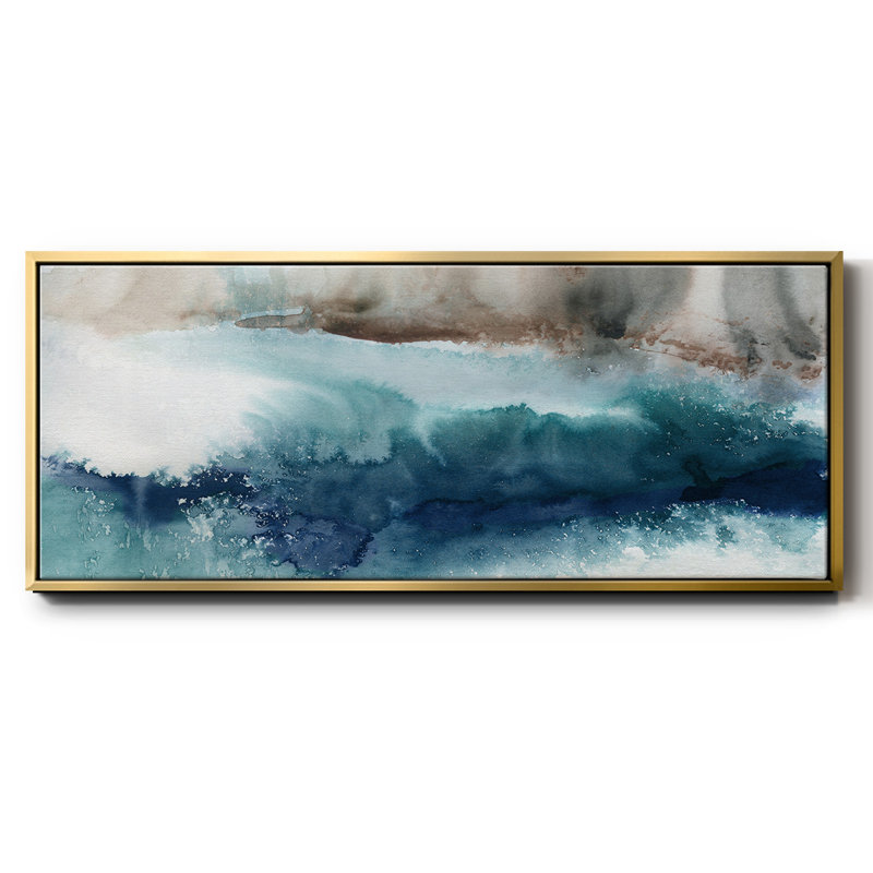 Shifting Seashore- Framed Canvas, 24" H x 60" W