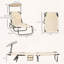 Chaise longue de piscine pliante avec abat-jour Outsunny