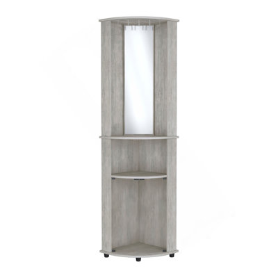 Chicago Corner Bar Cabinet, Rack, Glass Door