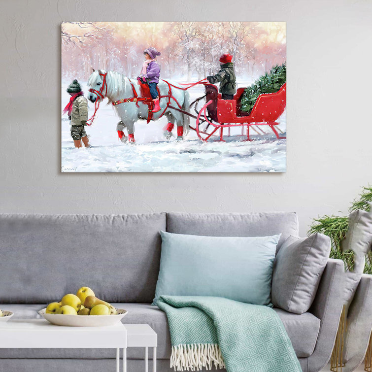 The Holiday Aisle® Christmas Decorations Vintage Christmas Wall Decor  Winter Tree Wall Art Prints Christmas Pictures Xmas Art For Bedroom  Farmhouse Decorations Framed On Canvas Painting Wayfair