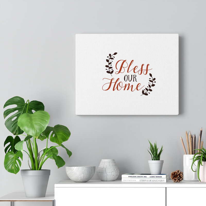Bless Our Home - Wrapped Canvas Print