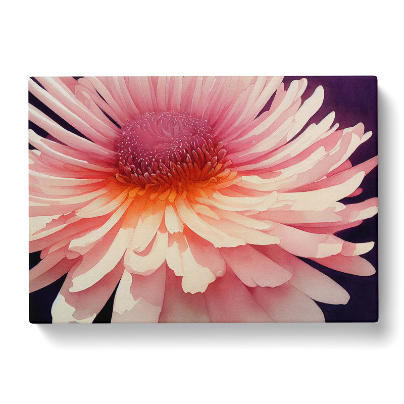 Chrysanthemum Watercolour Flower Vol.2 - Wrapped Canvas