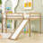 Kenslie Twin Wood Loft Bed With Slide, Ladder And Safety Guardrails Kenslie-889556904